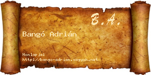 Bangó Adrián névjegykártya